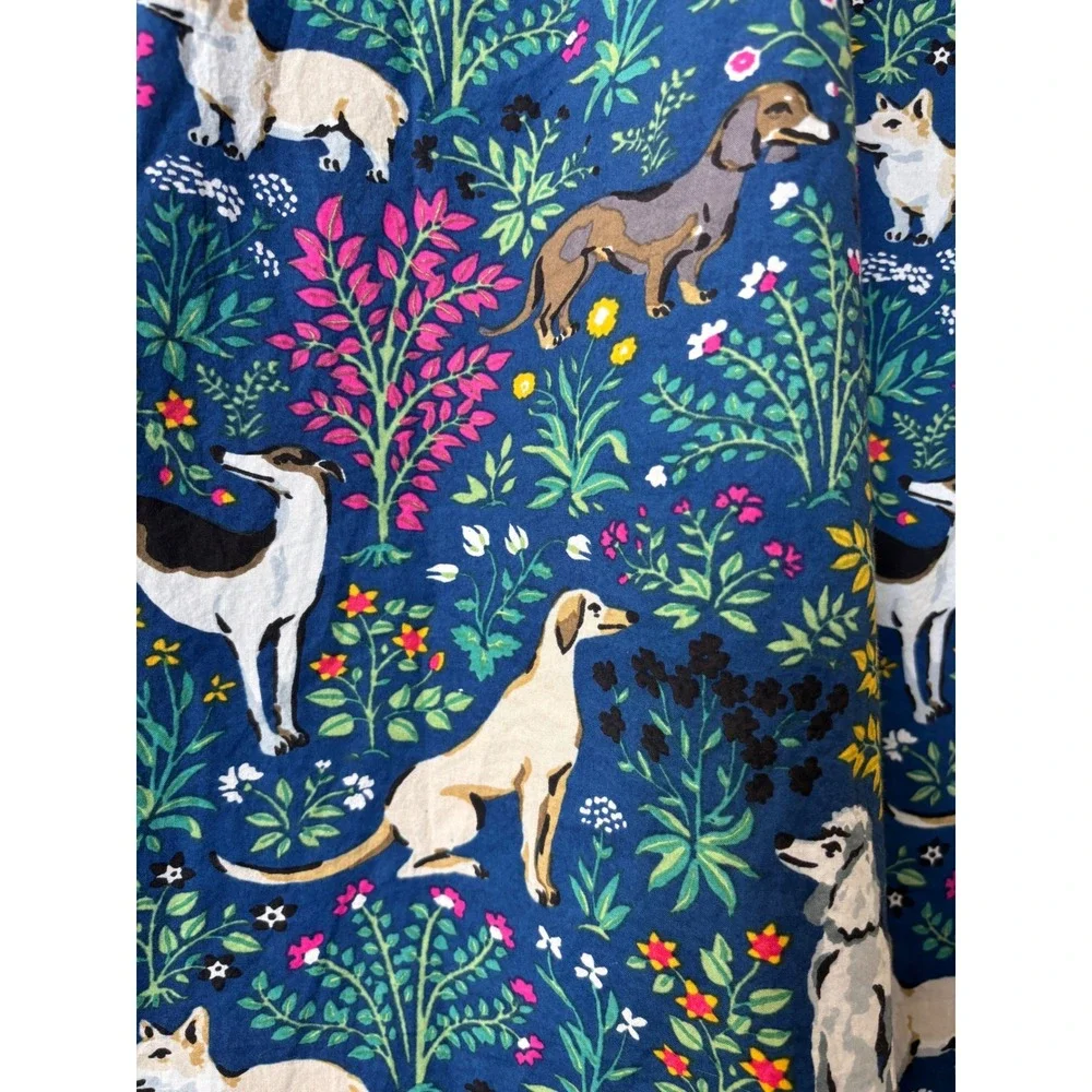 Printfresh Dog Print Must Love Dogs organic Cotton Nightgown Blue Dress Medium